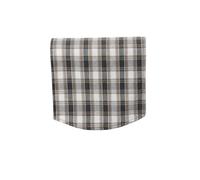 Classic Home Store Checked Poly Wool Single Chairback Sofa Furniture Antimacassar (Grey & White)