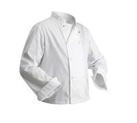 Classic Home Store Chefs Jacket 100% Cotton Long Sleeved Kitchen Cooks Uniform with Press Studs 46 Chest (White)