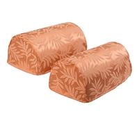 Classic Home Store Decorative Pair of Traditional Leaf Design Jumbo Round Arm Caps (Terracotta)