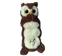 Classic Home Store Gor Pets Hugs Tums Soft Faux Fur Squeaky Puppy Dog Play Toy - Brown Owl (Baby - 30cm)