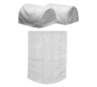 Classic Home Store Pair of Round Arm Caps & 1 Chair Back Polycotton Lace Trim Sofa Furniture Cover Antimacassar