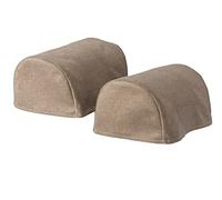 Classic Home Store Plush Faux Suede Pair of Arm Caps Luxury Soft Furniture Antimacassar Protector Cover (Mushroom)