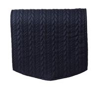 Classic Home Store Stretch Cable Knit Pattern Single Chair Back Antimacassar Furniture Cover (Navy)