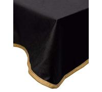Classic Home Store Velvet Bridge Cloth Plain Extra Soft Poker Card Game 44" Tablecloth with Cotton Binding (Black)