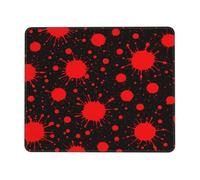 Classic Horror Blood Splatter Black Red Mouse Pad Non-Slip Rubber Base Mouse Mat Durable Mousemat For Studying Work Gaming 25X30Cm
