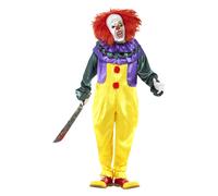Classic Horror Clown Costume, Multi-Coloured Sent Sameday
