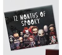 Classic Horror Movies 2025 Calendar | 12 Months Of Spooky Wall Hanging Calendar - Monthly Wall Calendar With Scary Kil-ler Illustration For Home Decor