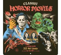 Classic Horror Movies 2025 Wall Calendar