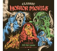 Classic Horror Movies 2026 Wall Calendar
