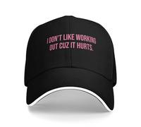 Classic I Don't Like Working Out Cuz It Hurts Casual Baseball Cap Summer Hat Sun-Proof Tennis Hats Unisex-Teens Fashion Baseball Caps Essential for Summer