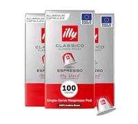 Classic Illy Roast Coffee in Nespresso Compatible Capsules - 100% Arabica - 10 Cases of 10 Capsules (100 Capsules)