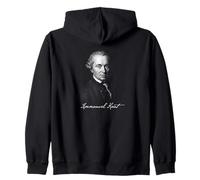 Classic Immanuel Kant Enlightenment Philosophy Portrait Zip Hoodie