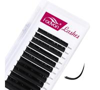 Classic Individual Flat Lash Extensions C Curl Fake Eyelash ExtensionsNatural Thick Lashes Individual Semi-Permanent Eyelashes Application for Professional Salon Use (0.15 C 8-14mm)