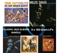 Classic Jazz Bundle : Davis/Coltrane/Brubeck/Ella&Louis/Getz : 5 x 180G Vinyl LP