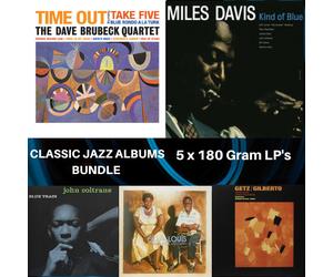 Classic Jazz Bundle : Davis/Coltrane/Brubeck/Ella&Louis/Getz : 5 x 180G Vinyl LP