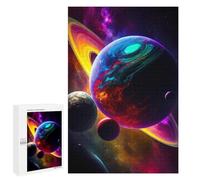Classic Jigsaw Puzzle, 1000 PCS, Featuring Cosmic Planetary Symphony, An Absorbing Project for Relaxed Weekends, for Quiet Evenings