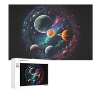 Classic Jigsaw Puzzle, 1000 PCS, Featuring Galactic Dreams A Cosmic Journey, Shared Puzzle Time for Family And Friends, for Indoor Play