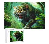 Classic Jigsaw Puzzle, 1000 PCS, Featuring Jungle Roar Wild Beast in Action, An Absorbing Project for Relaxed Weekends, for Indoor Play