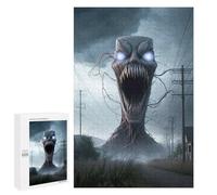 Classic Jigsaw Puzzle, 1000 PCS, Featuring Monstrous Entity in Suburban Setting, An Absorbing Project for Relaxed Weekends, for Family Nights