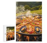 Classic Jigsaw Puzzle, 1000 PCS, Featuring Paella Cooked over An Open Fire, A Rewarding Pastime for Dedicated Jigsaw Fans, for Cosy Nights