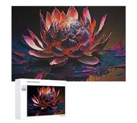 Classic Jigsaw Puzzle, 1000 PCS, Featuring Painted Lotus Reflections, Shared Puzzle Time for Family And Friends, for Indoor Play