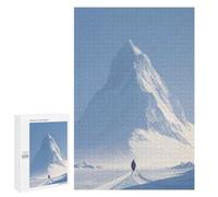 Classic Jigsaw Puzzle, 1000 PCS, Featuring Penguin in A Snowy Mountain Landscape, A Rewarding Pastime for Dedicated Jigsaw Fans, for Family Fun