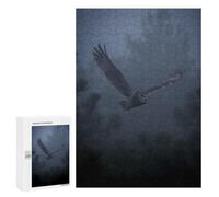 Classic Jigsaw Puzzle, 300 PCS, Featuring Owl Flying through Misty Forest, A Rewarding Pastime for Dedicated Jigsaw Fans, for Family Fun