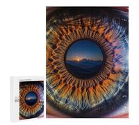 Classic Jigsaw Puzzle, 500 PCS, Featuring Eye Reflecting A Mountain Sunrise, A Rewarding Pastime for Dedicated Jigsaw Fans, for Cosy Nights