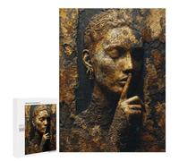 Classic Jigsaw Puzzle, 500 PCS, Featuring Golden Silence Portrait Stone Relief, A Satisfying Project for Experienced Puzzlers, for Creative Downtime