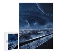 Classic Jigsaw Puzzle, 500 PCS, Featuring Hurricane over The Ocean, A Rewarding Pastime for Dedicated Jigsaw Fans, for Family Fun