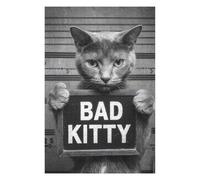 Classic Jigsaw Puzzle for Adults, Bad Kitty Mugshot, 1000 PCS