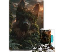 Classic Jigsaw Puzzle for Adults, German Shepherd Forest Spirit, 1000 PCS