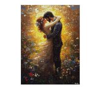 Classic Jigsaw Puzzle for Adults, Impressionist Inspired The Kiss, 500 PCS