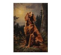 Classic Jigsaw Puzzle for Adults, Irish Setter at Night, 300 PCS
