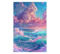 Classic Jigsaw Puzzle for Adults, Pastel Ocean Waves, 1000 PCS