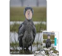 Classic Jigsaw Puzzle for Adults, Shoebill Stork in The Rain, 1000 PCS