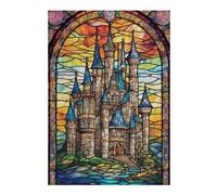 Classic Jigsaw Puzzle for Adults, Stained Glass Castles, 300 PCS