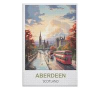 Classic Jigsaw Puzzles 1000 Pieces， Aberdeen Scotland，Adults 1000 Piece Jigsaw Puzzle- Christmas，38x26，paper puzzle，AA-1376