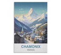 Classic Jigsaw Puzzles 1000 Pieces, Chamonix France,Adults 1000 Piece Jigsaw Puzzle- Christmas,52x38,paper puzzle ,AA-1276