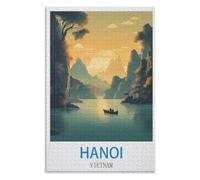 Classic Jigsaw Puzzles 1000 Pieces, Hanoi Vietnam,Adults 1000 Piece Jigsaw Puzzle- Christmas,75x50,wooden puzzle ,AA-656