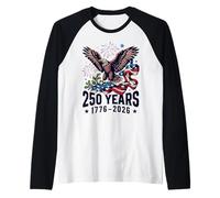 Classic July 4 2026-1776-2026 Vintage Eagle 250 Raglan Baseball Tee