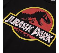 Classic Jurassic Park Logo Men's T-Shirt - Black - L