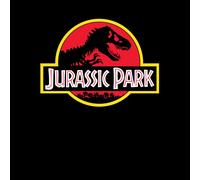 Classic Jurassic Park Logo Men's T-Shirt - Black - XL