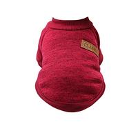 Classic Knit Pet Sweater, Timeless Design Dog Jumper with Embroidered Label, Warm Soft Winter Apparel for Small Breeds, Premium Quality Autumn Winter Wear for Chihuahua Yorkie Puppies