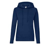 Classic Lady Fit Hooded Sweatshirt Fruit Of The Loom Navy XXL