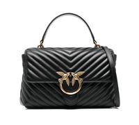 Pinko Women's Love Bag Puff Classic Lady in Nappa Chevron 100043 Black Z99Q