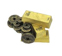 CLASSIC Large Gold Bars with Coins 240m Aquarium Ornament