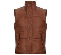 Classic Leather Puffer Waistcoat-Nottingham Infinity Leather Tan L