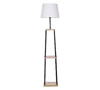 Classic LED Floor Lamp with Shelf - Stylish Modern Standing Light for Living Room Bedroom or Office - Elegant Home Decor Pole Lamp Fixture
