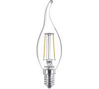 6 x Philips LED Filament Draft Candles 2W = 25W E14 Clear 250lm Warm White 2700K [EEK: E]